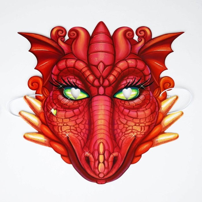 Маска Сима ленд загадочный дракон маска карнавальная сима ленд лягушка 21 см
