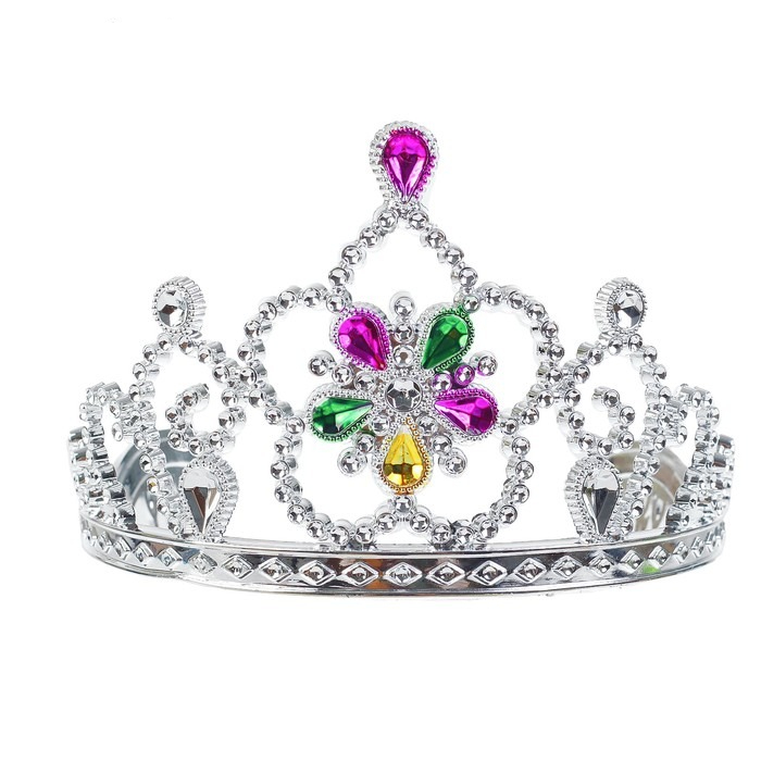 

Корона Сима ленд блеск разноцветный 11,5 см, Серебристый