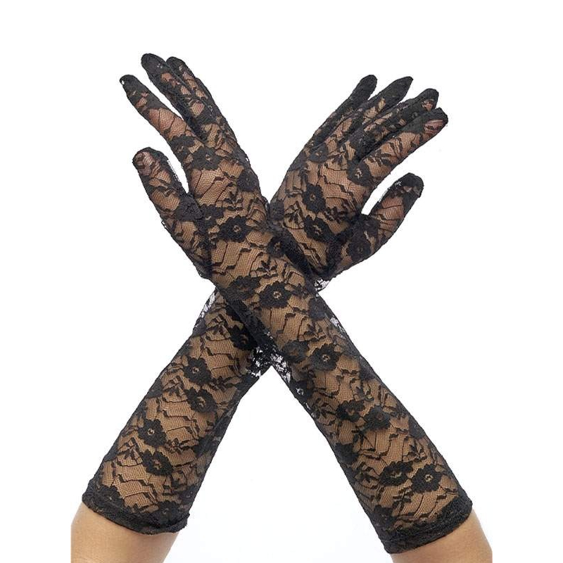 Перчатки China Elecal International из кружева черные перчатки сетка china elecal international белые