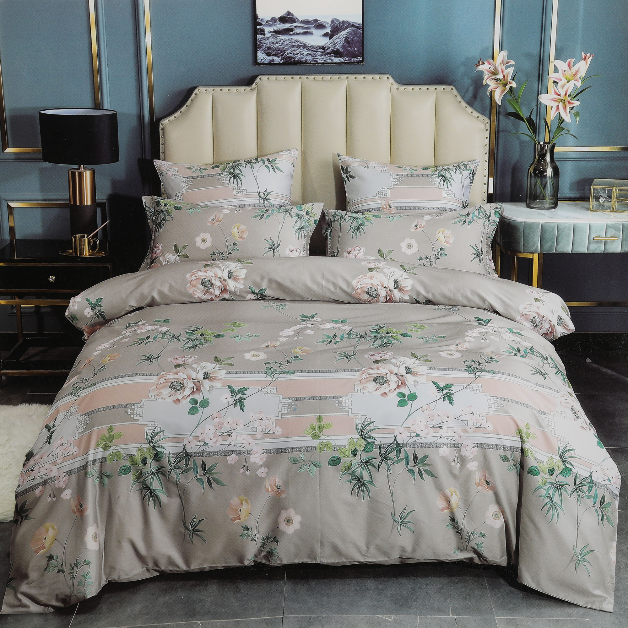 Комплект постельного белья Wonne Traum elegance wall grey Полуторный постельный комплект mona liza полуторный 70х70