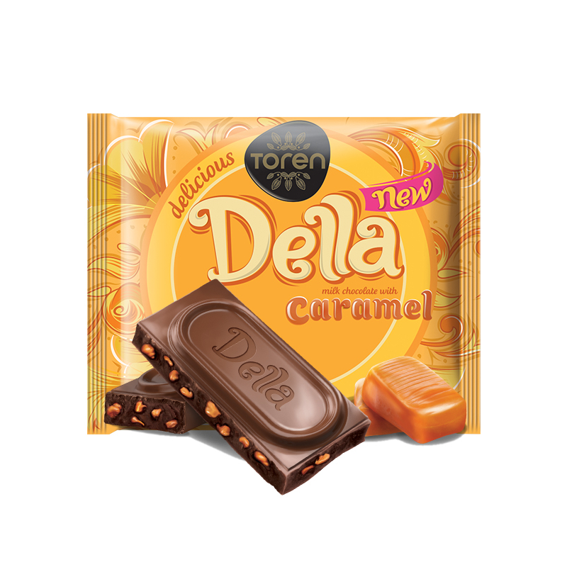 Шоколад молочный Toren Della с карамелью 52 г дольки апельсина dolcedolka молочный шоколад 150 г
