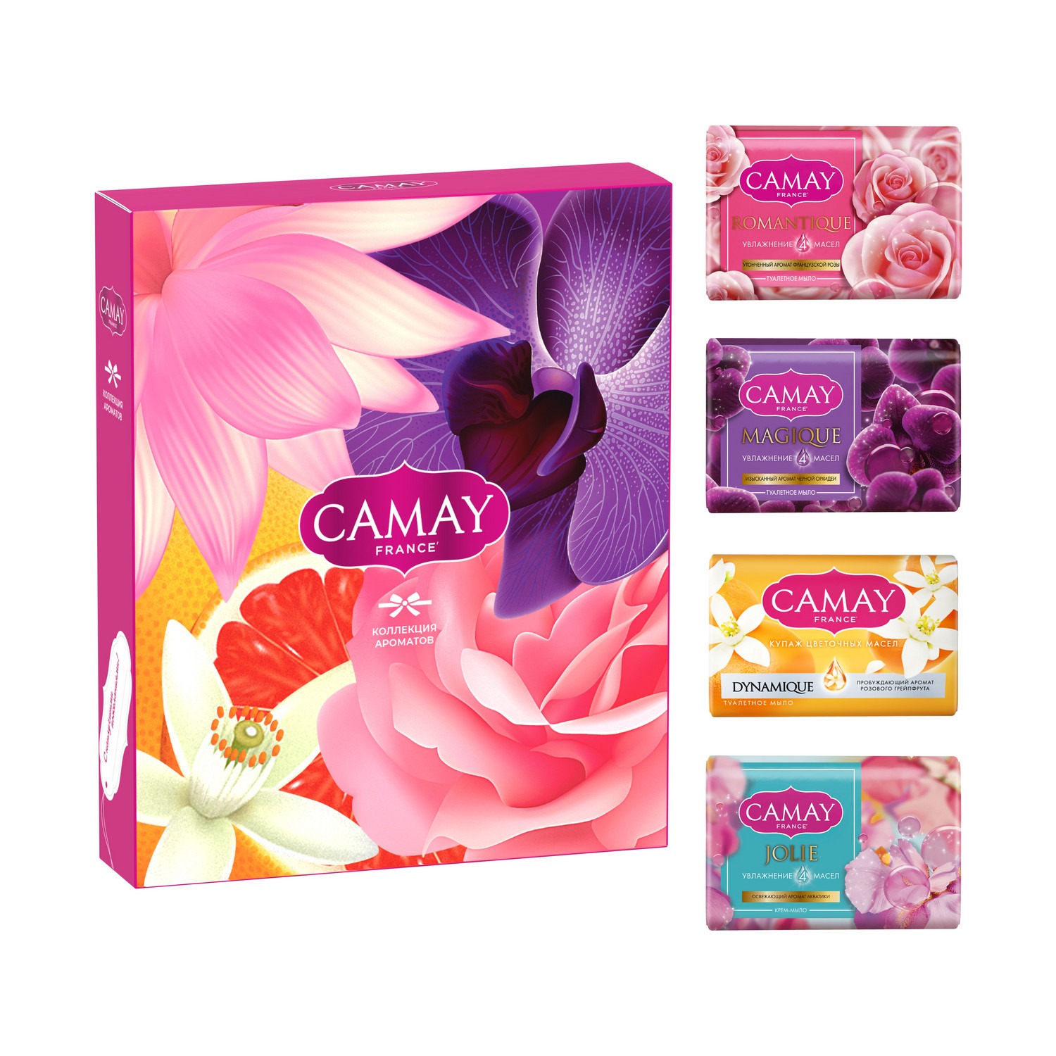 Набор подарочный Camay Коллекция ароматов мыло 4х85 г