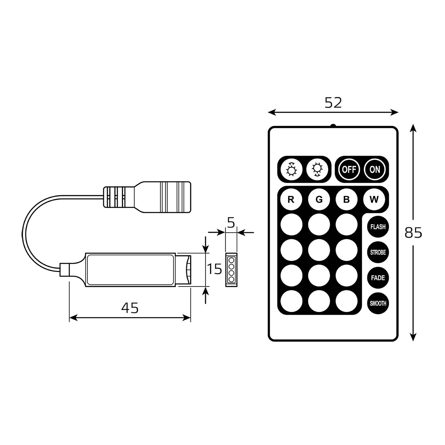 Контроллер для ленты Gauss BT610 RGB 12V 72W Вид№3