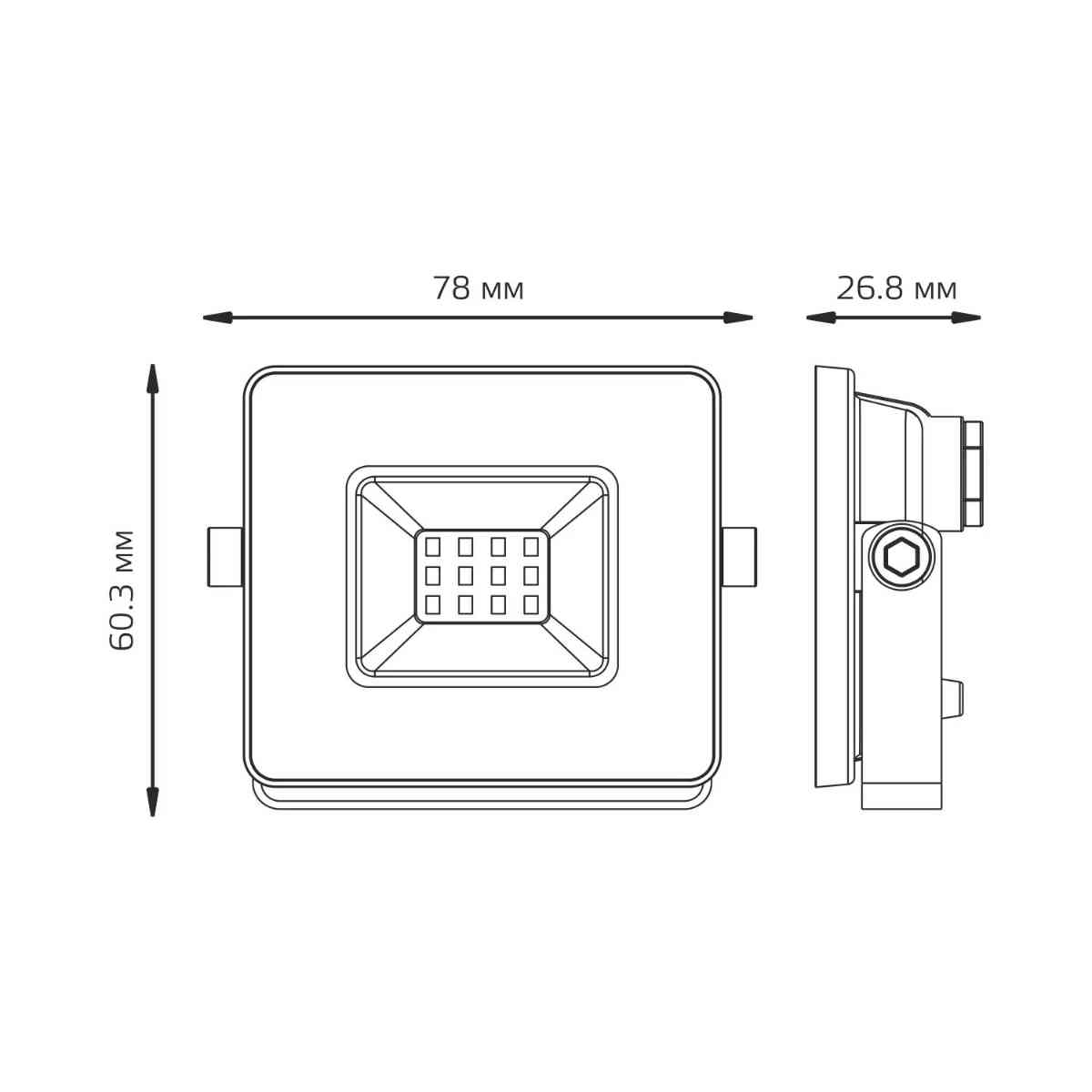 фото Прожектор gauss 688100310 10w 6500k ip65 led