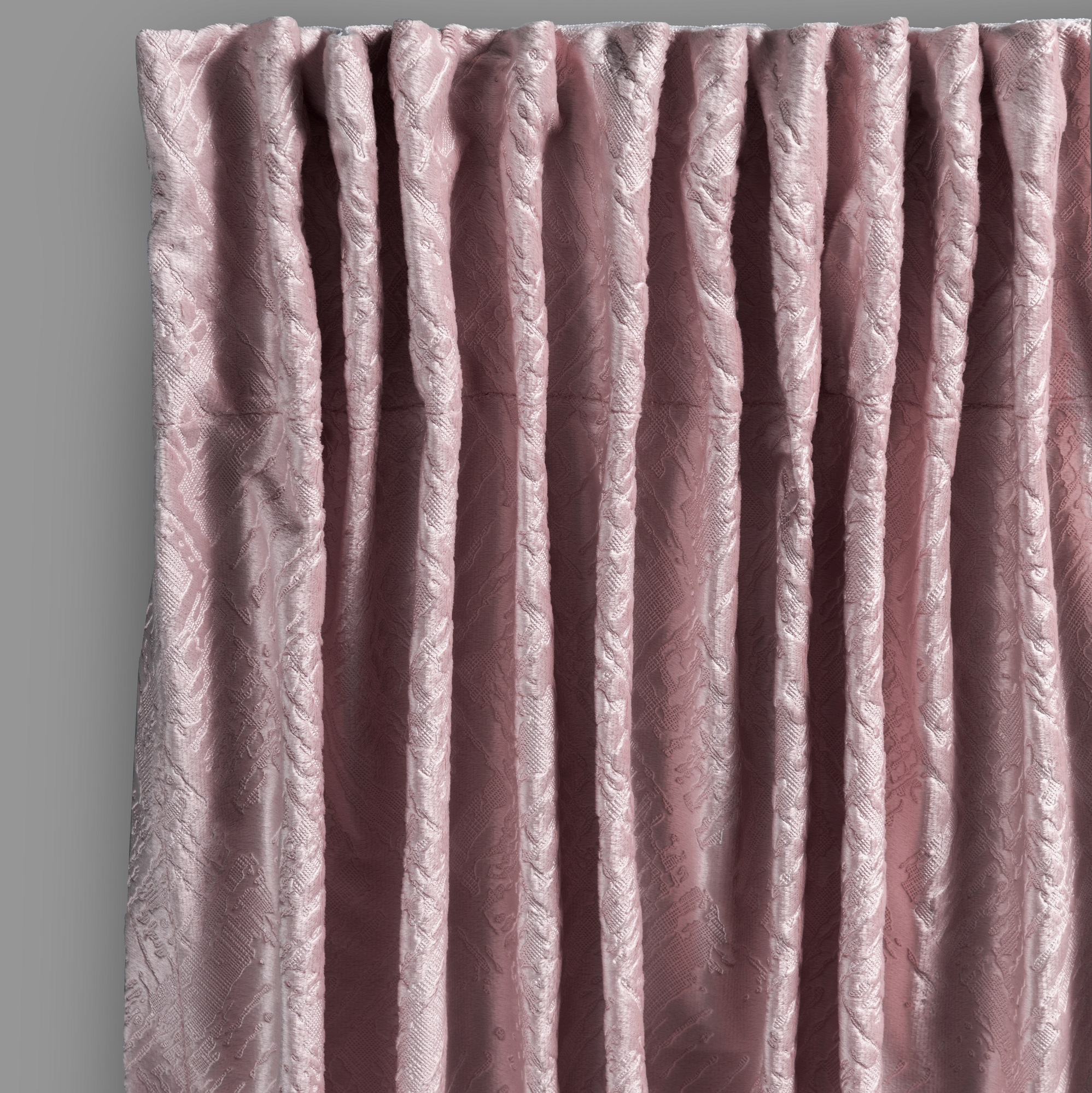 Штора на шторной ленте Daily by Togas Венуа розовый 200x270 см 2 предмета, размер 200х270 - фото 2
