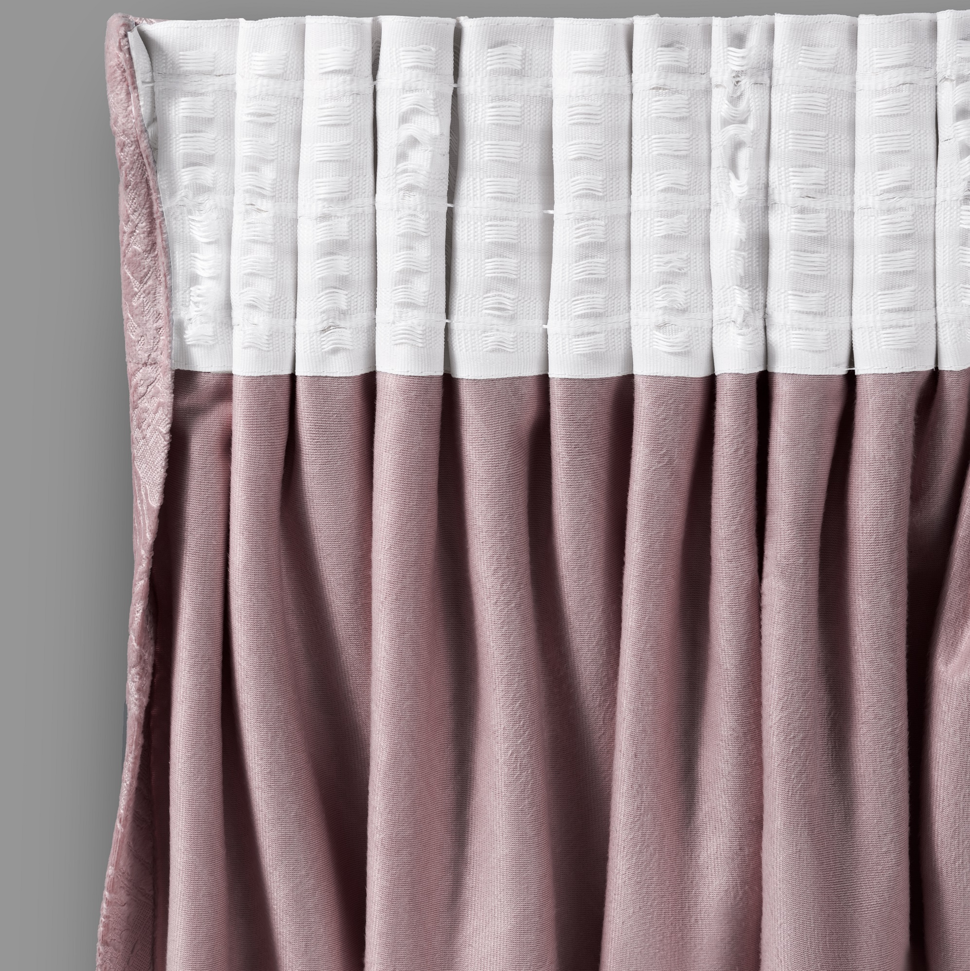 Штора на шторной ленте Daily by Togas Венуа розовый 200x270 см 2 предмета, размер 200х270 - фото 3