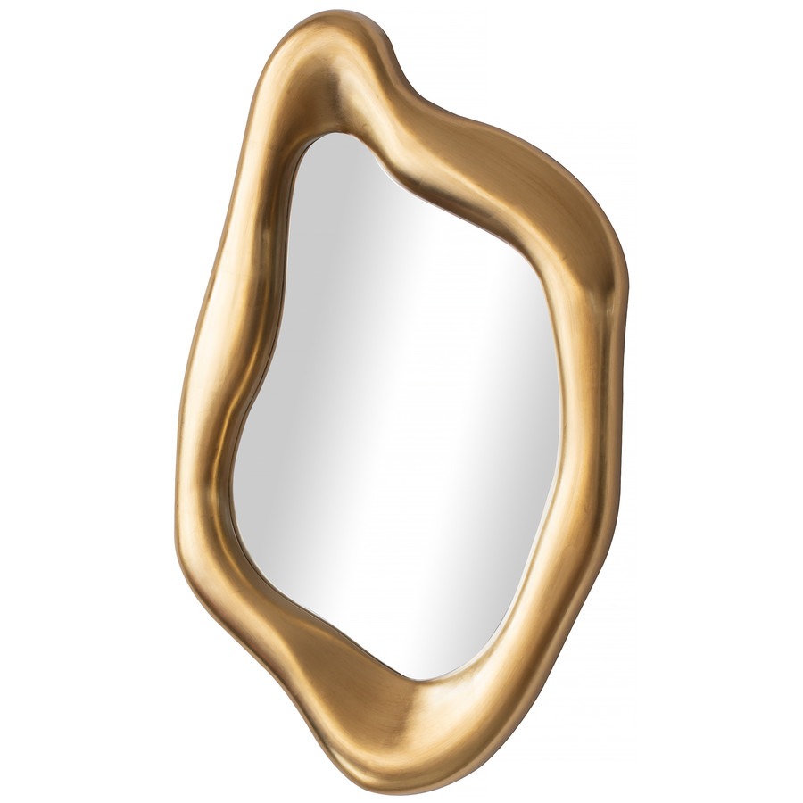 зеркало настенное glasar с полочкой светлое золото 18х9х35 см Зеркало настенное Glasar 54х6х95 см