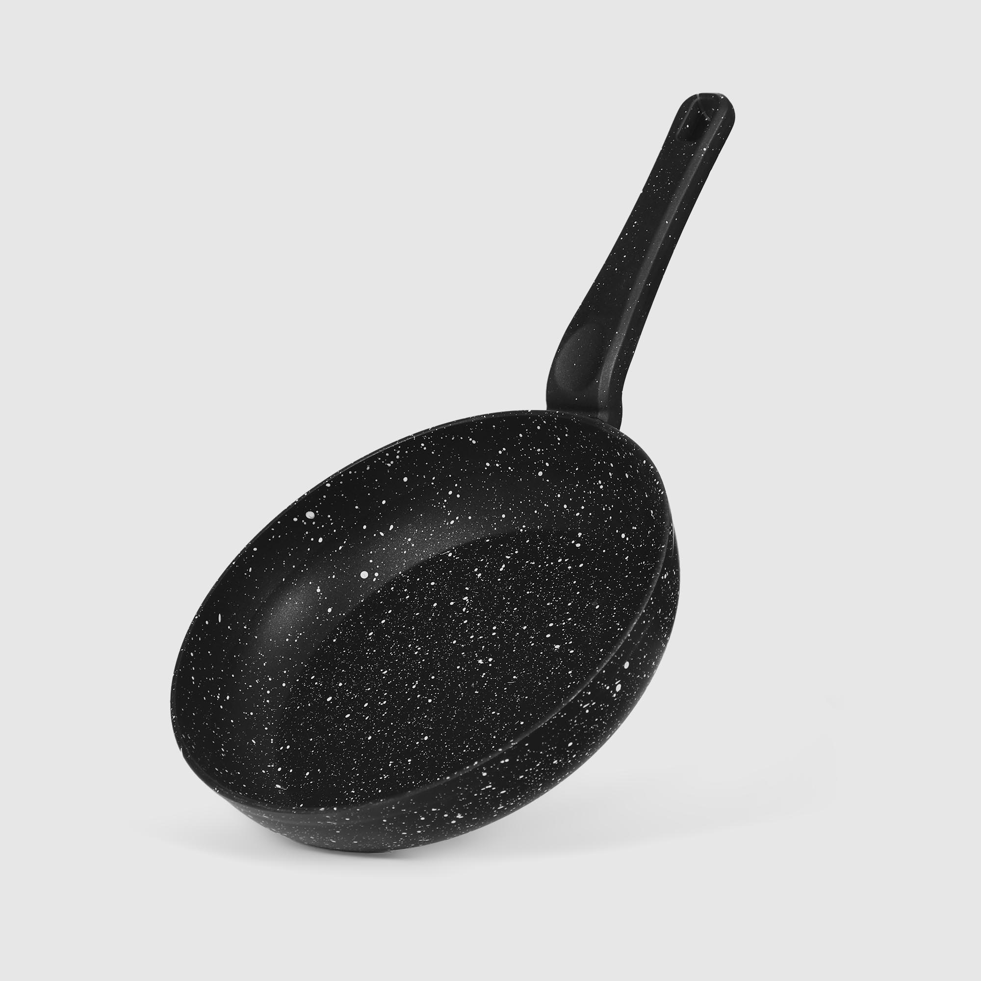 Сковорода Kitchenstar Granite черная 24 см, цвет черный - фото 1