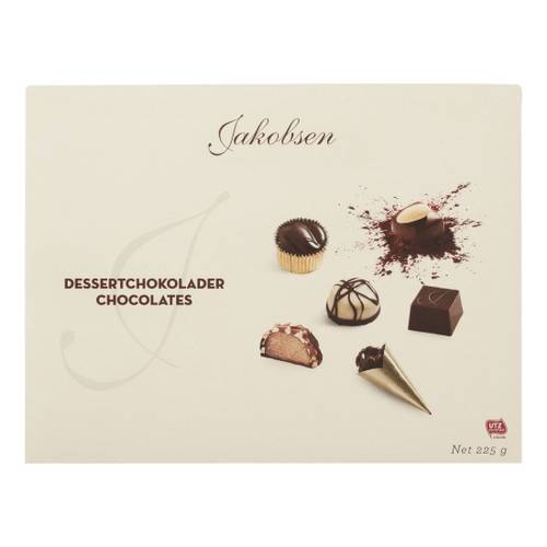 Конфеты шоколадные Jacobsens Dessert, 225 г конфеты шоколадные elit 1924 happy holidays ассорти красное 200 г