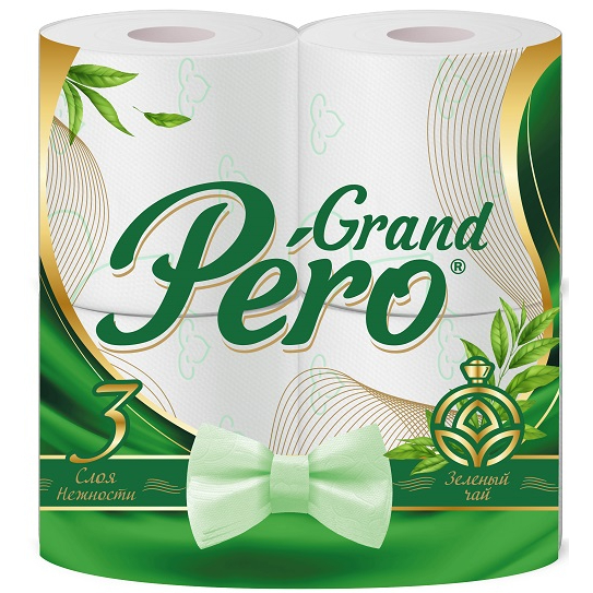 Бумага туалетная Pero Зеленый чай 3 слоя 4 рулона базилик зеленый аромат корицы евросемена