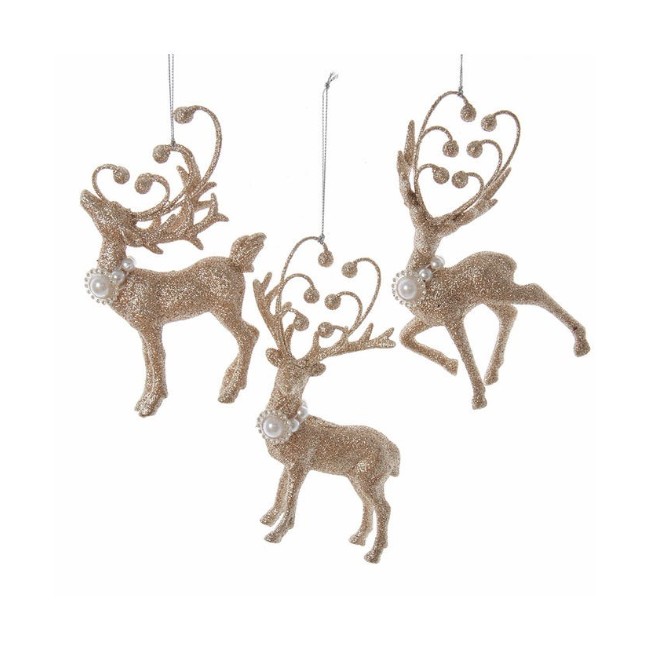 

Игрушка елочная Kurt S.Adler олень 17 см в ассортименте, Золотистый