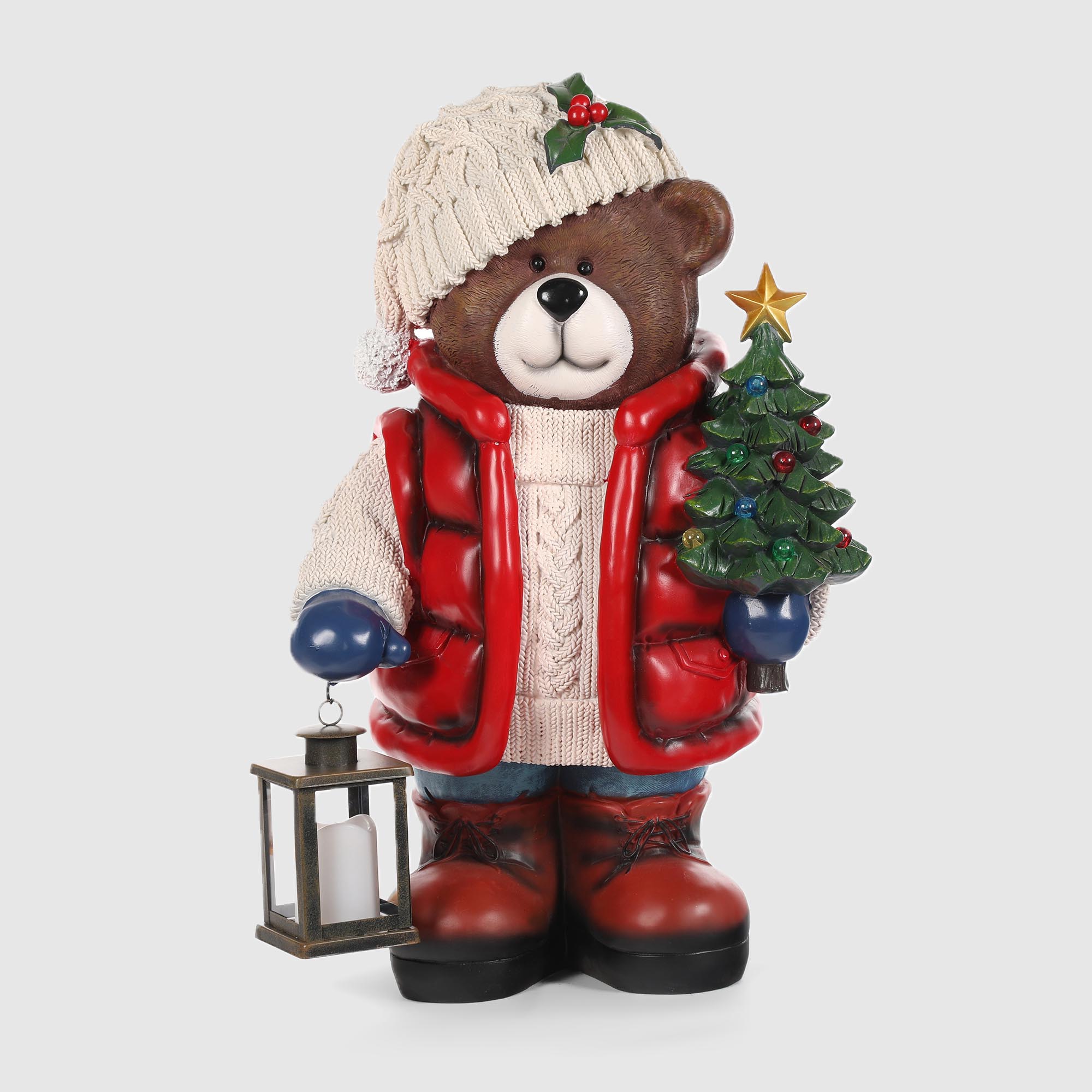 Фигурка декоративная Timstor медведь с подарком 65,5 см фигурка декоративная timstor щелкунчик 45 5 см в ассортименте