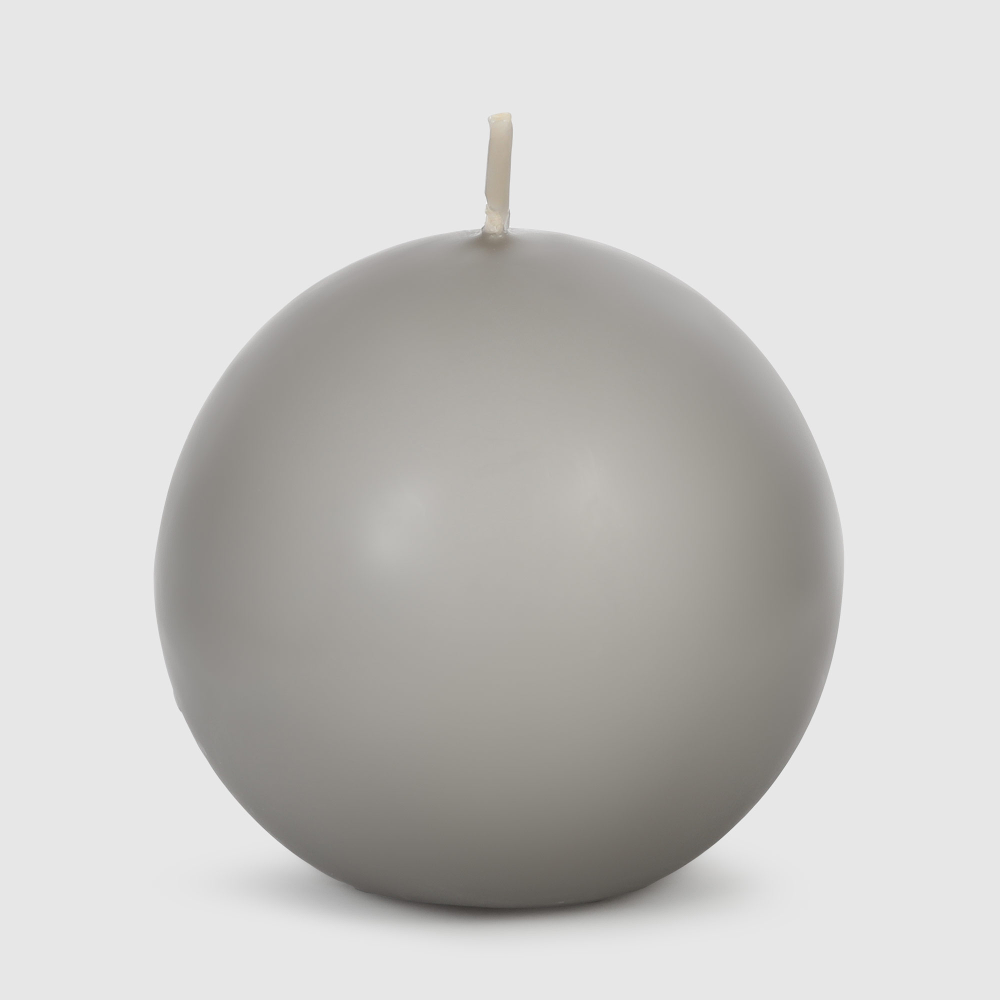 фото Свеча mercury deco matt sphere серая 8 см