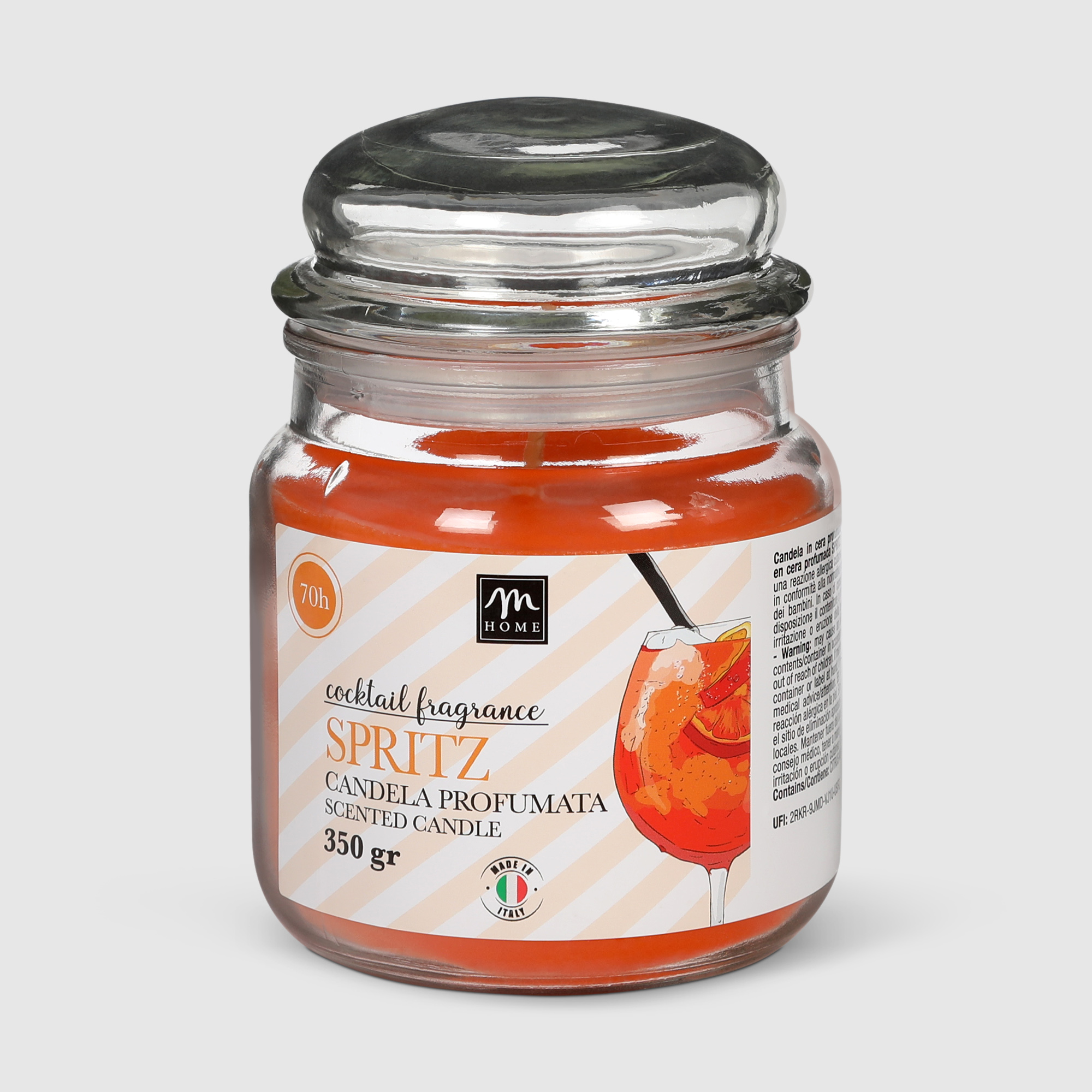 

Свеча ароматизированная в стекле Mercury Deco spritz 10х14 см, Оранжевый