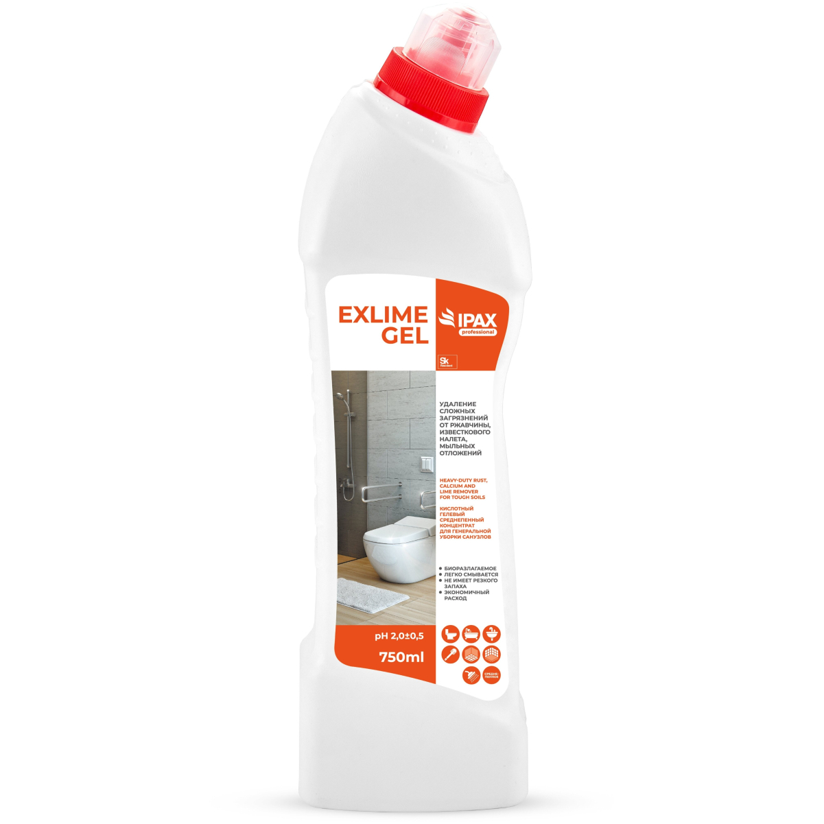 Средство для мытья сантехники Ipax для удаления ржавчины 750 мл средство биоразлагаемое для мытья сантехники synergetic грейпфрут и апельсин 5 в 1 0 7л