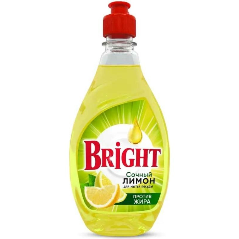 жидкость для посуды минута лимон 500 г 6штуки Средство для мытья посуды Bright Лимон 450 гр