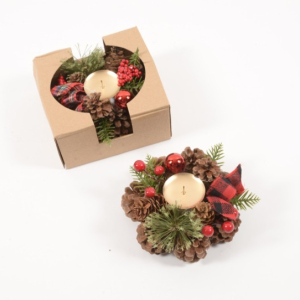 фото Подсвечник mercury ny pine cones 15 см в ассортименте