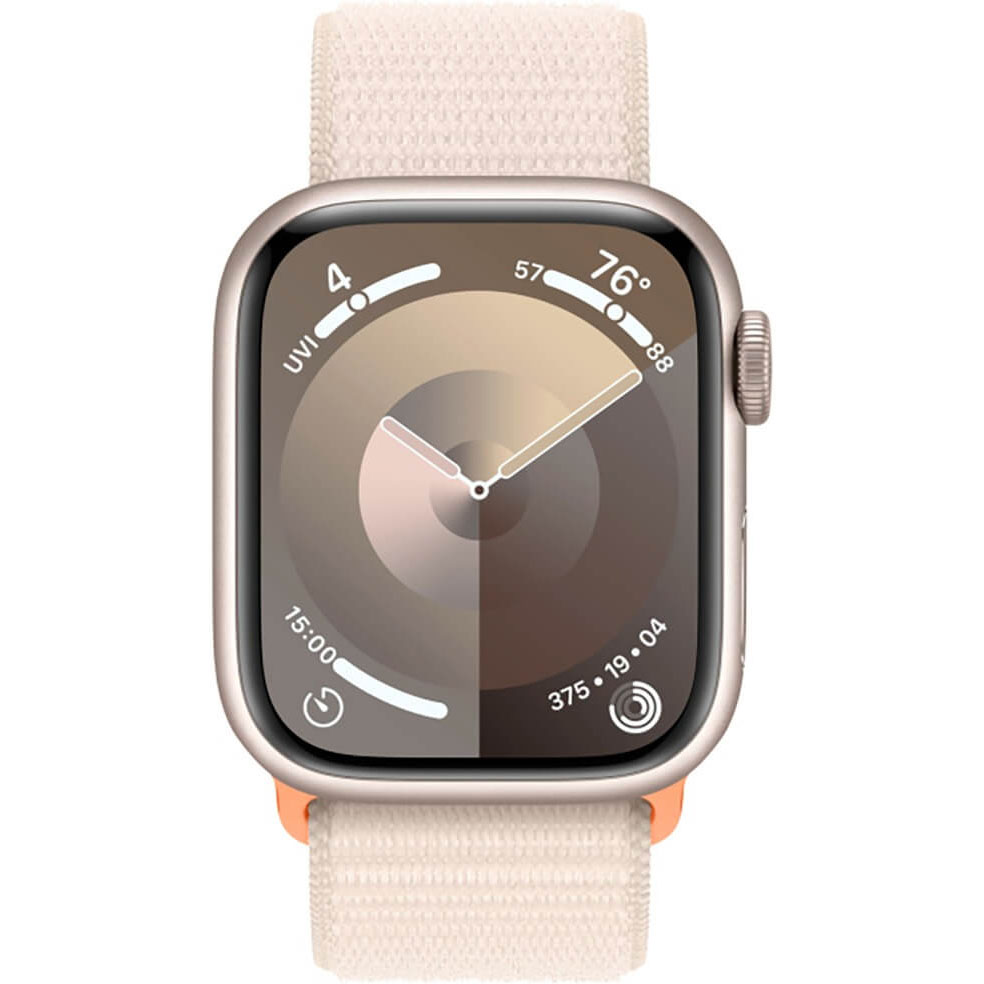 Смарт-часы Apple Watch Series 9 41 мм плетеный ремешок золотой