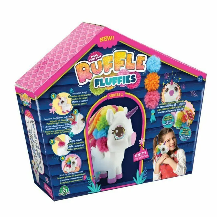 Набор для создания игрушки из помпонов Ruffle Fluffies Единорожка Юника набор для создания игрушки из фетра