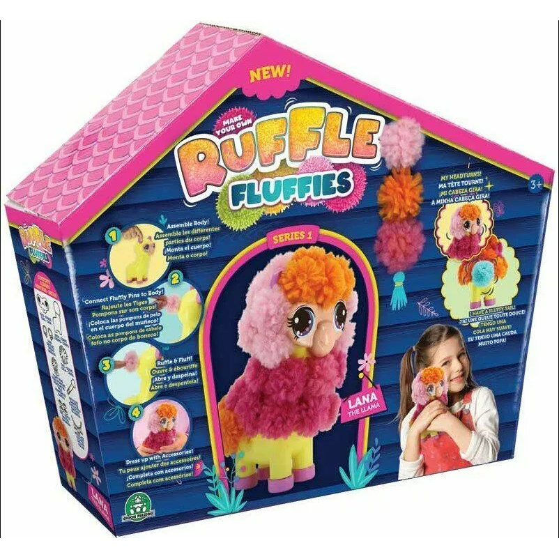 Набор для создания игрушки из помпонов Ruffle Fluffies Лама Лана набор для игры в ванной книжка игрушка игрушки eva