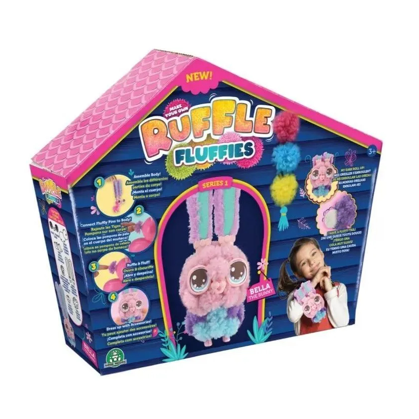 Набор для создания игрушки из помпонов Ruffle Fluffies Зайка Белла