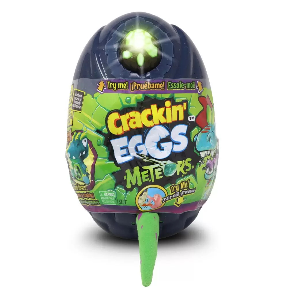 цена Мягкая игрушка Crackin Eggs Динозавр серия Метеор со звуковым и световым эффектом 22 см в ассортименте