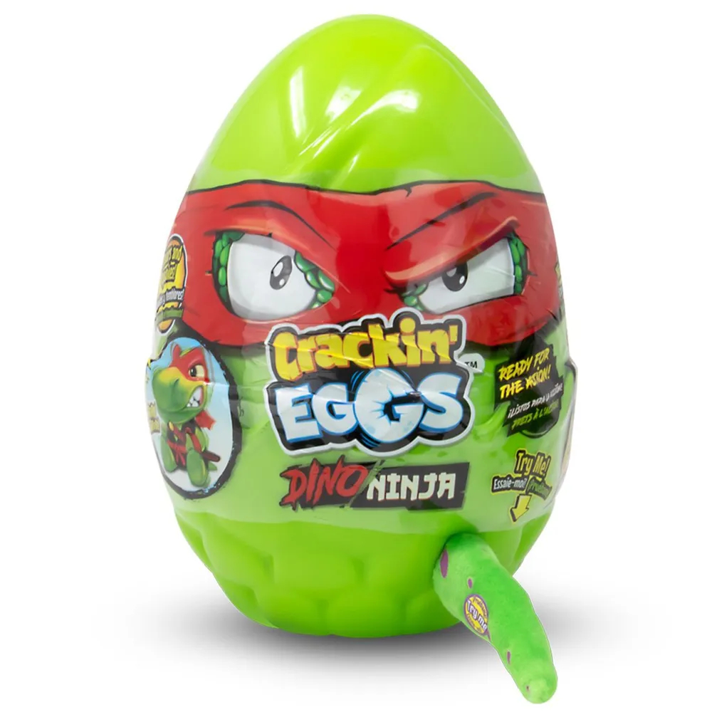 Мягкая игрушка Crackin Eggs Динозавр серия Ниндзя со звуковым эффектом 22 см в ассортименте в поисках ниндзя