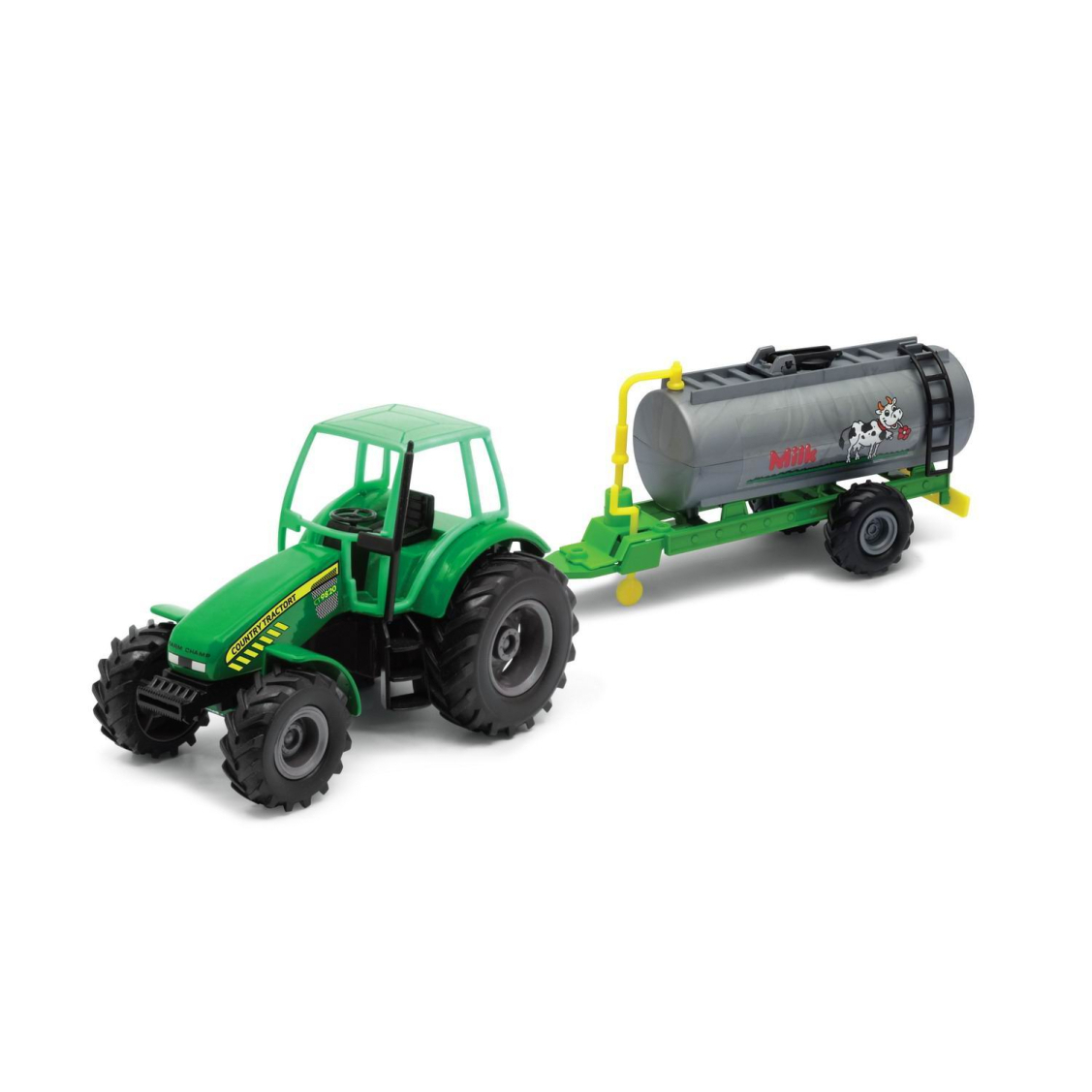 Машинка Welly Трактор с цистерной зеленый машинка металлическая с собакой 1 36 инерция свет звук зеленый