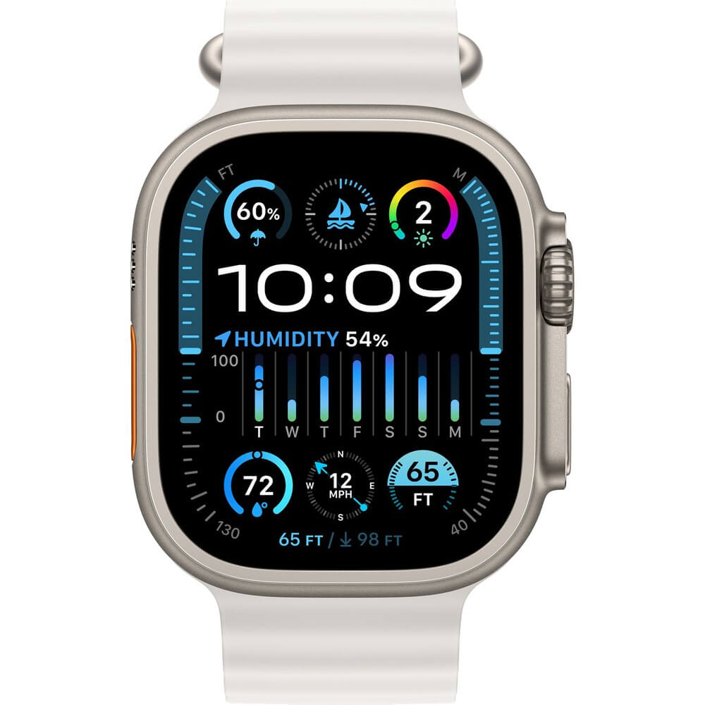 Смарт-часы Apple Watch Ultra 2 49 мм Titanium ремешок Ocean белый