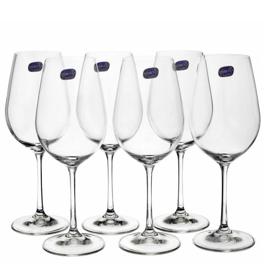 Набор бокалов для вина Crystalex виола 450 мл 6 шт, цвет прозрачный