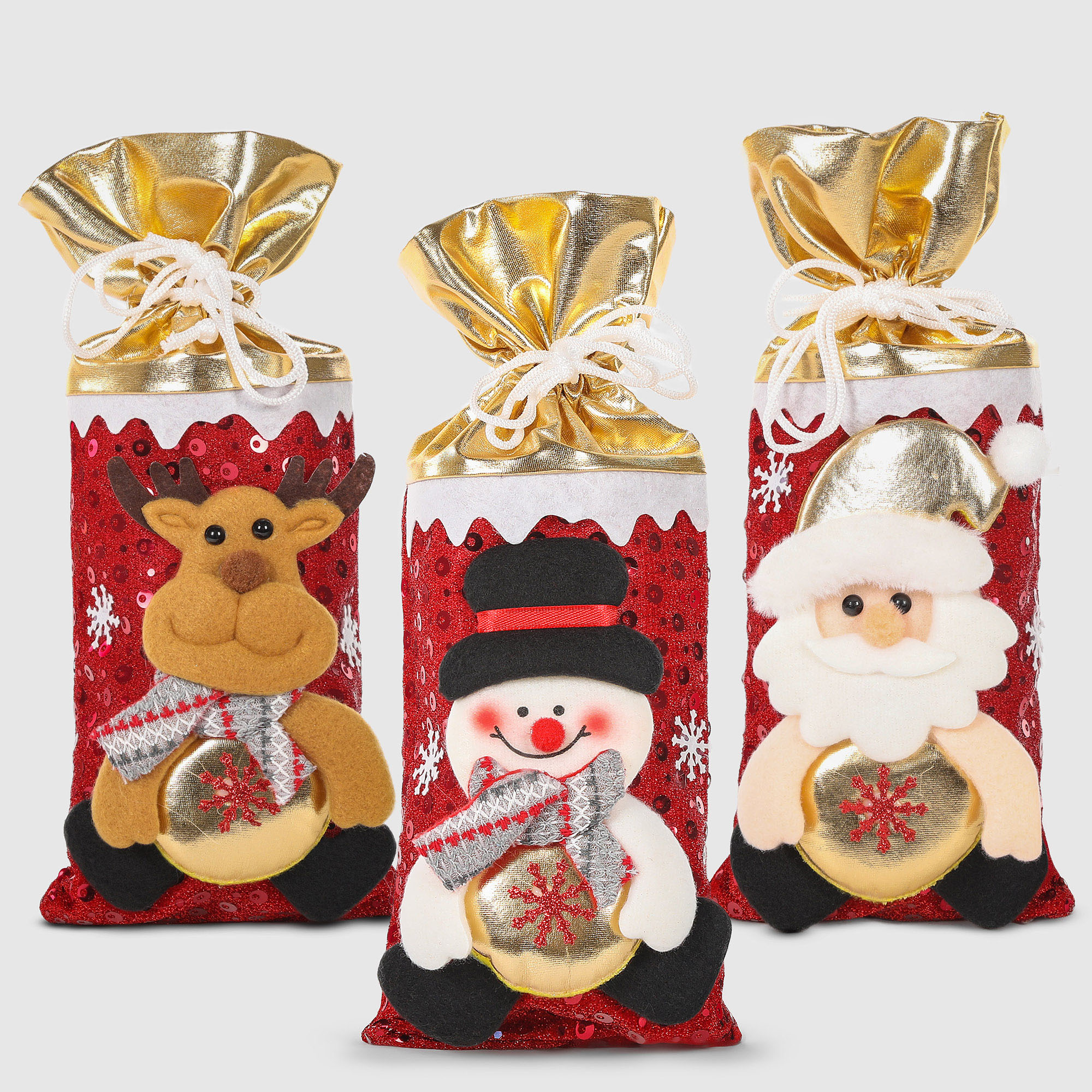 

Мешок для подарков Ad trend 13,5х30,5 см в ассортименте, Красный;белый;золотистый