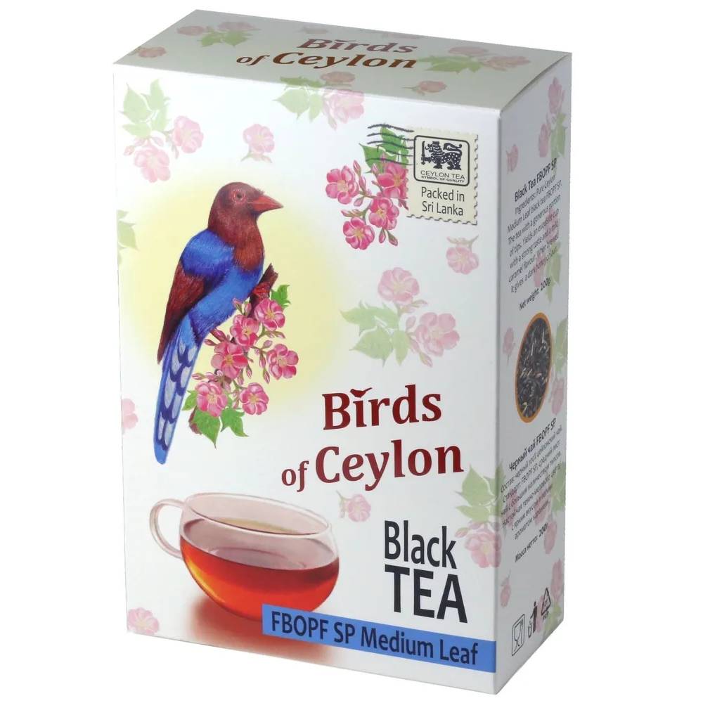 чай birds of ceylon птицы цейлона молочный ганпауд 75 г Чай Birds Of Ceylon птицы цейлона Fbop Sp, 200 г