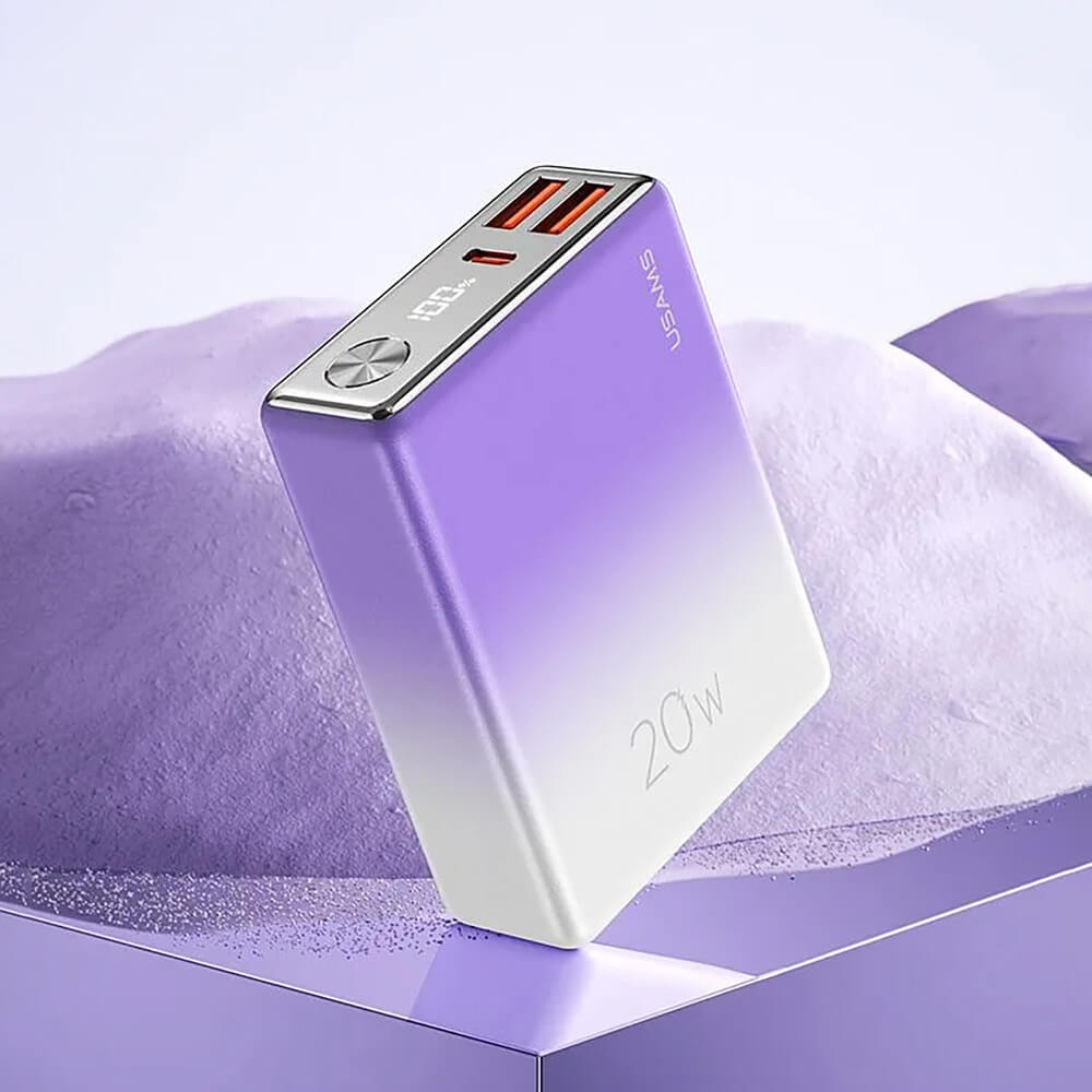Внешний аккумулятор Usams US-CD192 10000 мАч фиолетовый