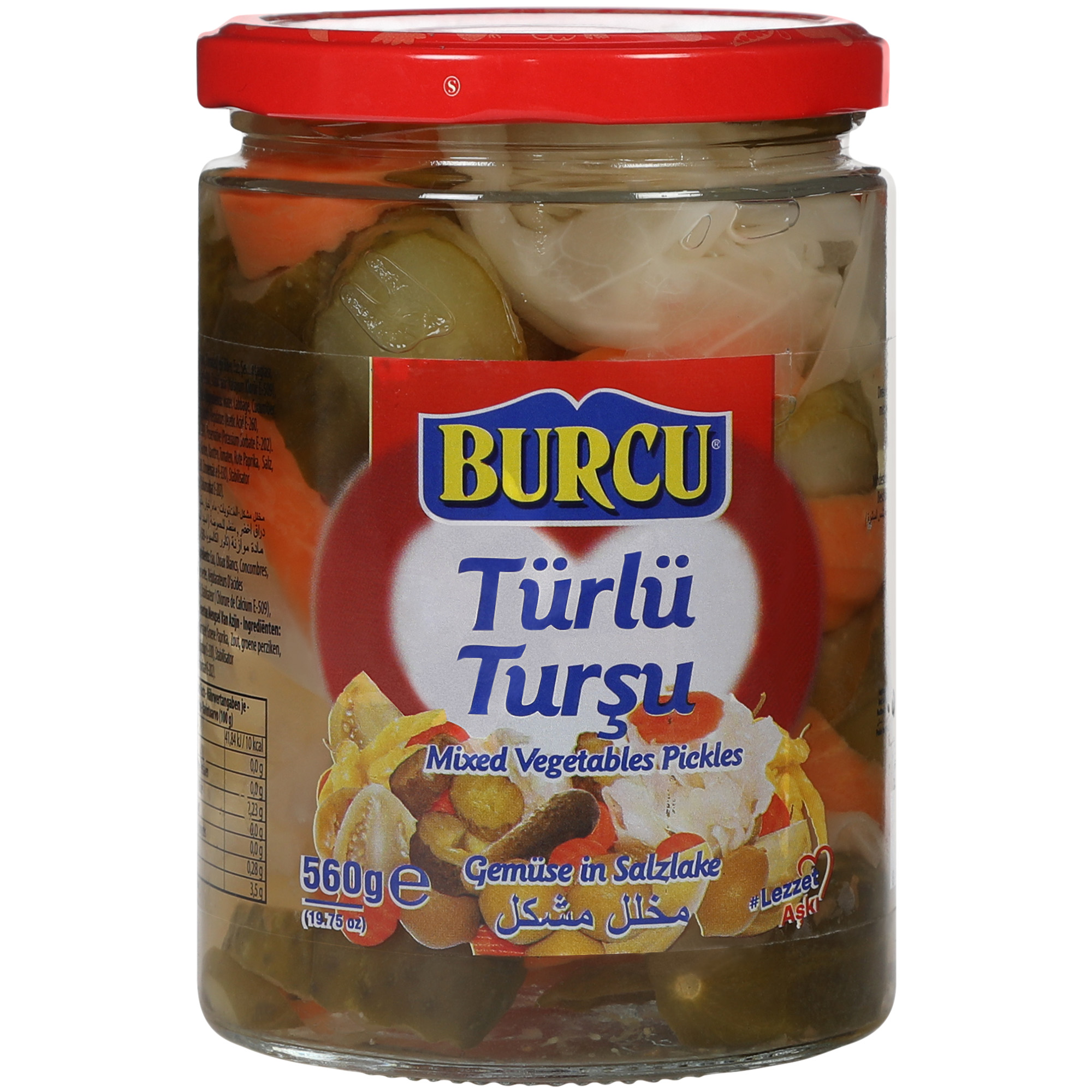 Ассорти Burcu овощное, 560 г ассорти овощное солюшко традиционное 700 г