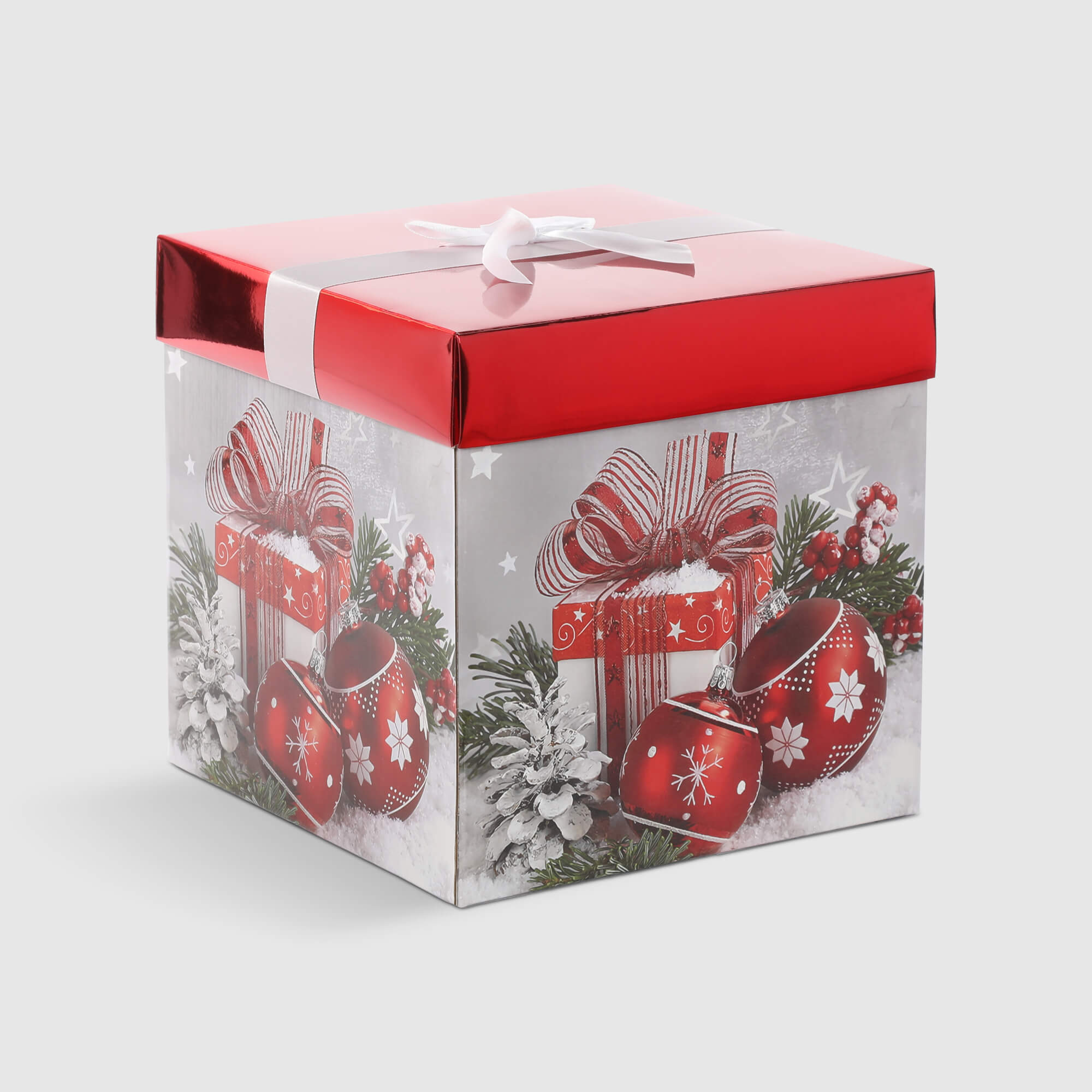 Коробка подарочная Due Esse Christmas regalo 25х25х25 см круглая подарочная коробка merry christmas 14 × 16 см