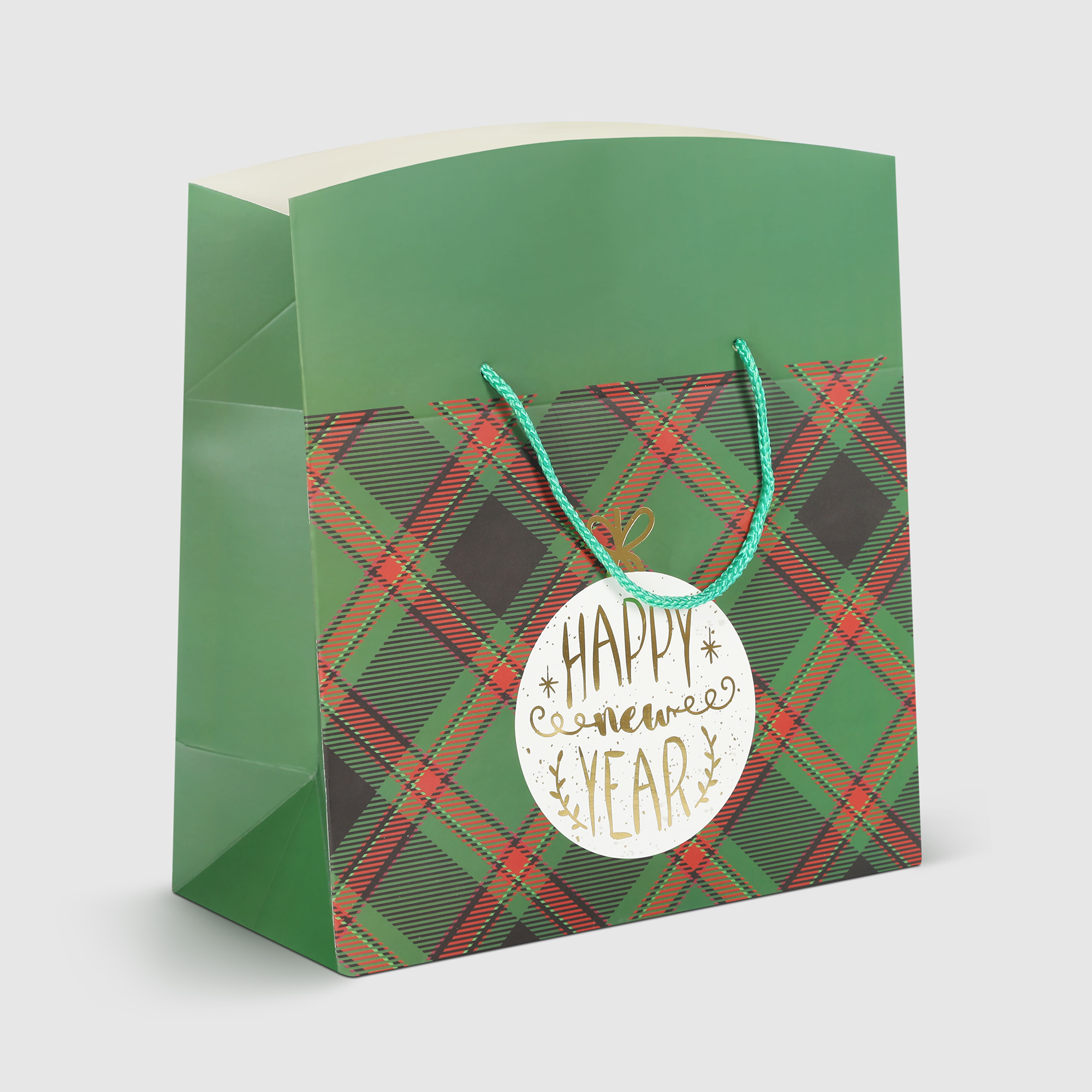 Пакет подарочный Due Esse Christmas tessuto scozzese 27x13x20 см в ассортименте пакет подарочный l o l большой 40х30х14 см в ассортименте