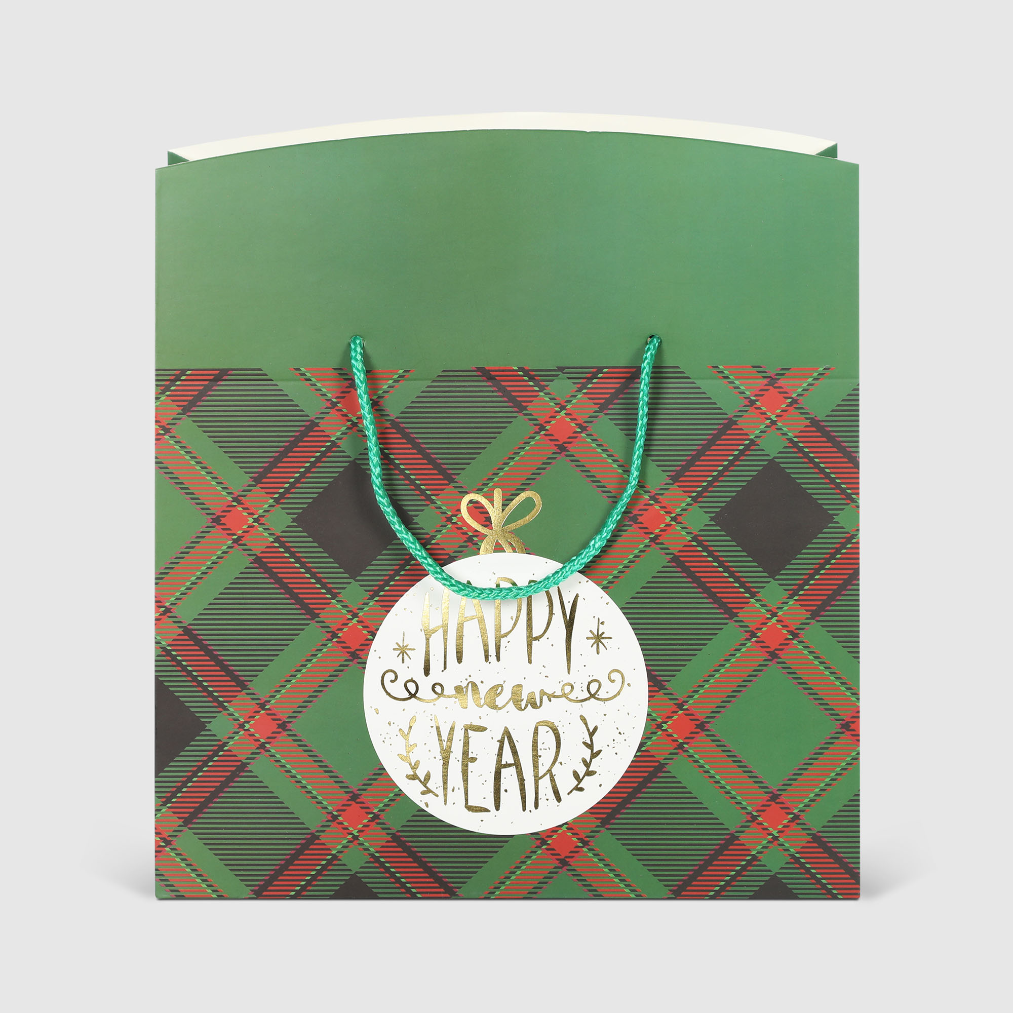 Пакет подарочный Due Esse Christmas tessuto scozzese 27x13x20 см в ассортименте - фото 2