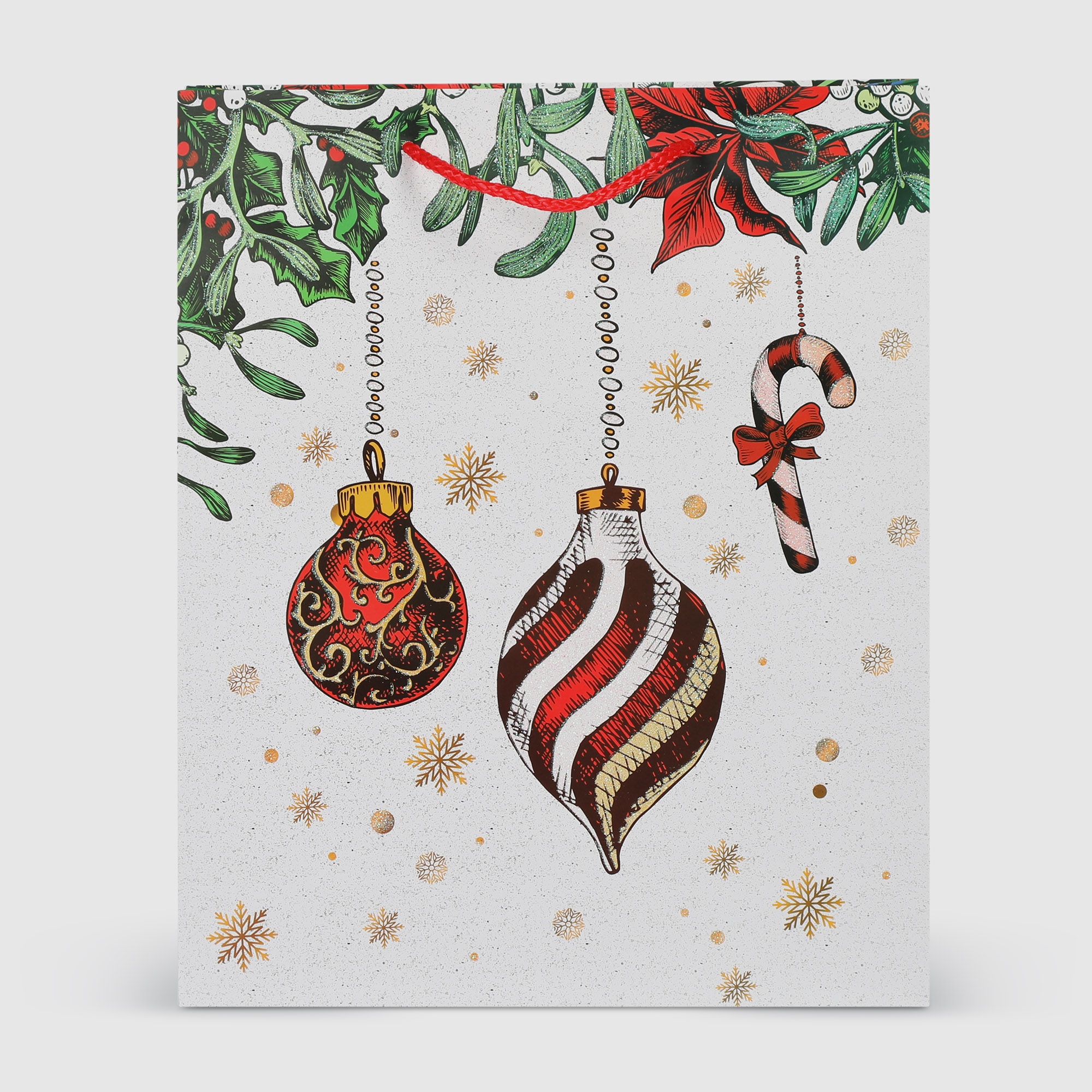 Пакет подарочный Due Esse Christmas decoro scozzese 27x12x33 см, цвет мультиколор - фото 2