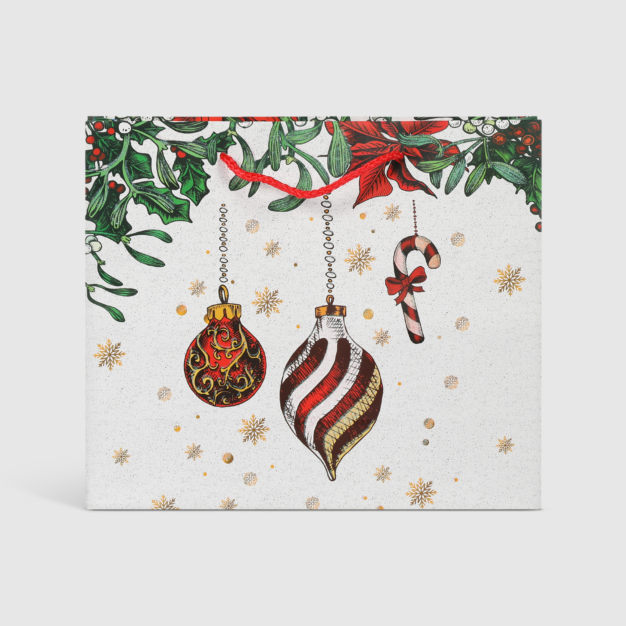 Пакет подарочный Due Esse Christmas decoro scozzese 31x12x26 см, цвет мультиколор - фото 2