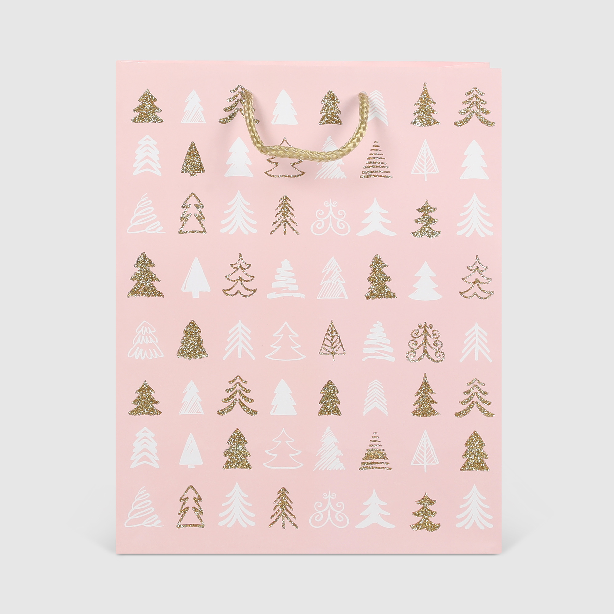 Пакет подарочный Due Esse Christmas natalizio rosa 20х10х25 см, цвет мультиколор - фото 2