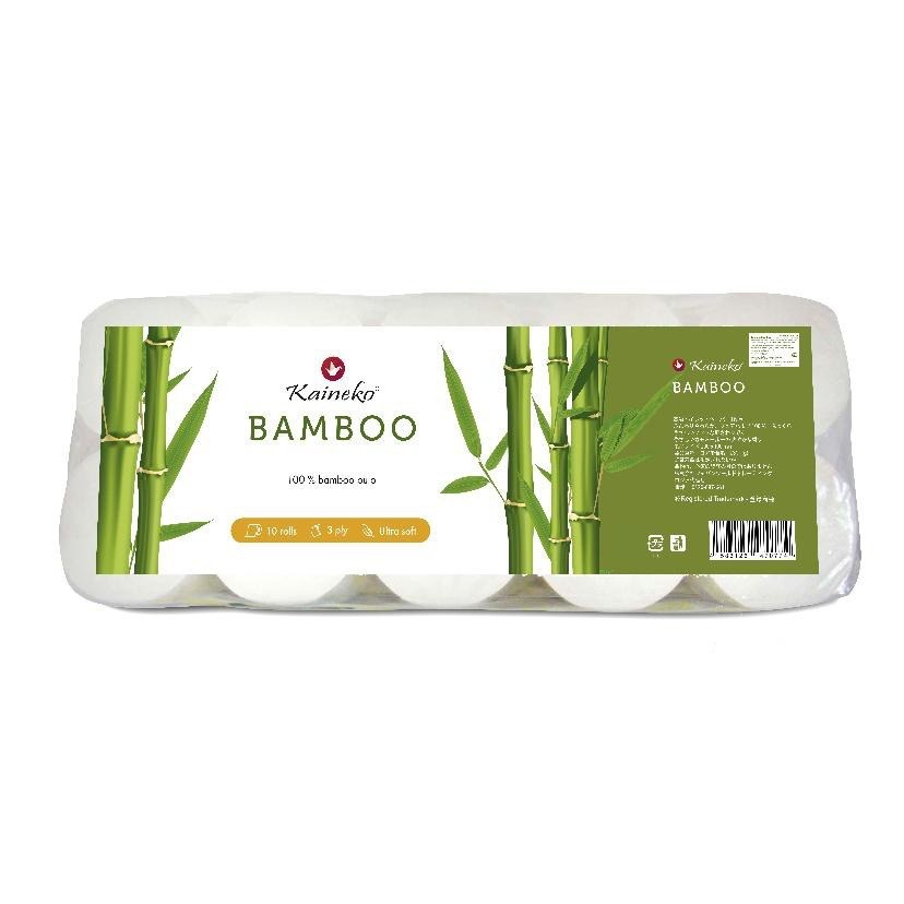 Туалетная бумага Kaineko Bamboo 3 сл 10 рулонов