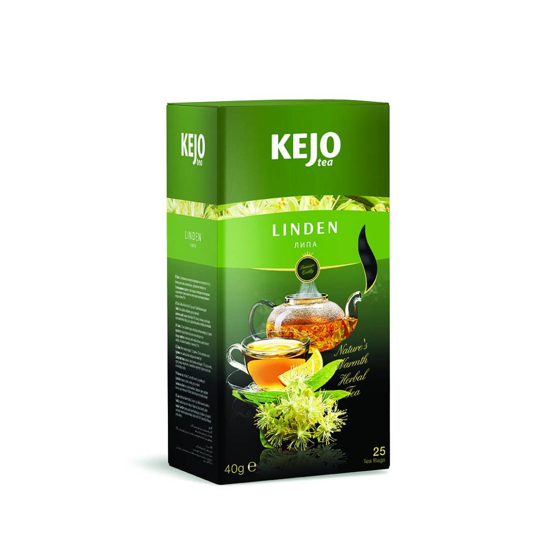 Чай травяной Kejo Tea Linden липа 25 пакетиков чай травяной подари чай липа и мелисса листовой 100 г