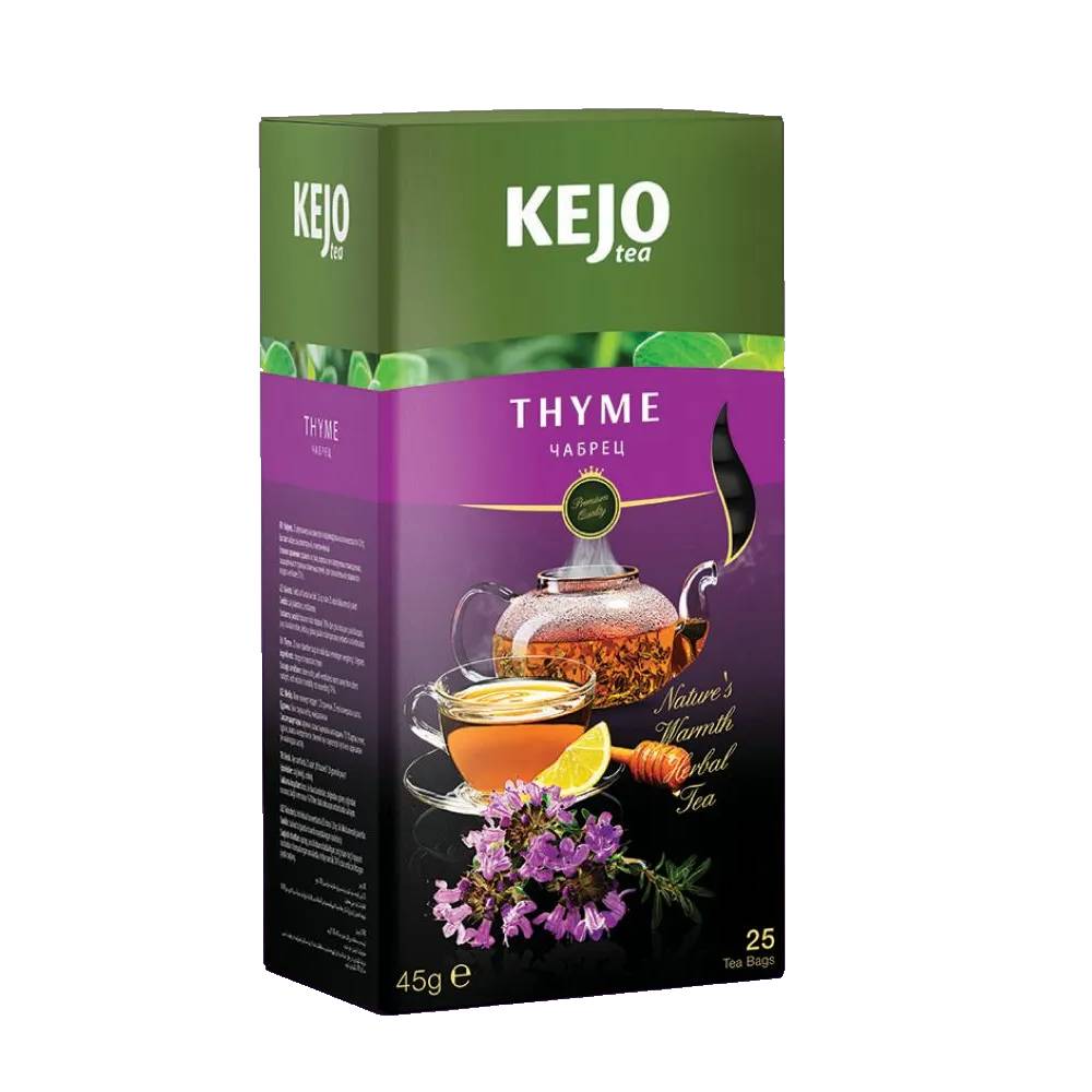 Чай травяной Kejo Tea Thyme чабрец 25 пакетиков чай травяной kejo tea mint мята 25 пакетиков