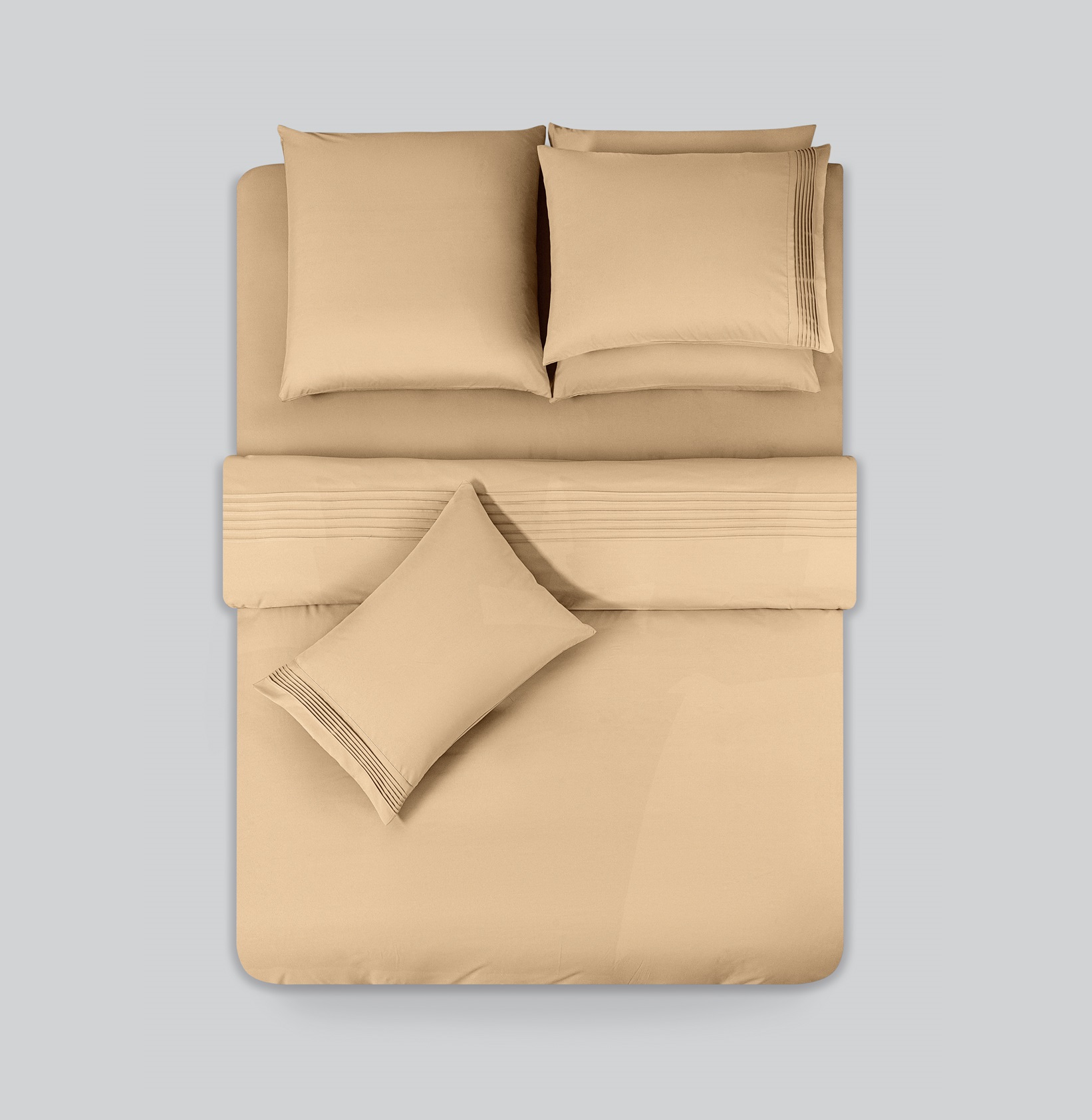 Комплект постельного белья Sleepix Миоко бежевый Полуторный, размер Полуторный - фото 3