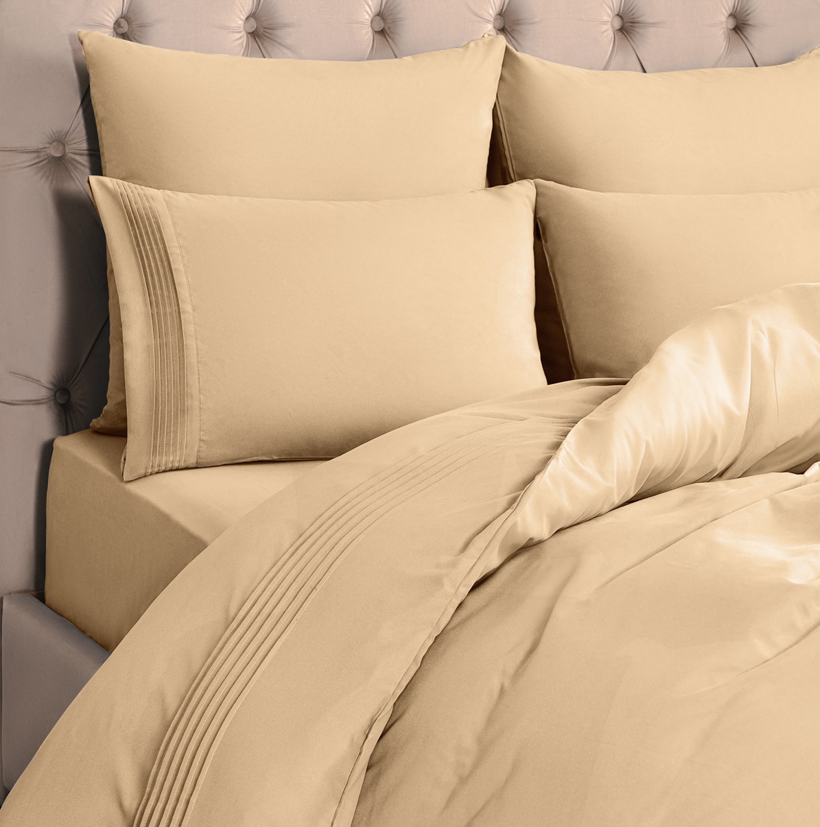 Комплект постельного белья Sleepix Миоко бежевый Полуторный, размер Полуторный - фото 4