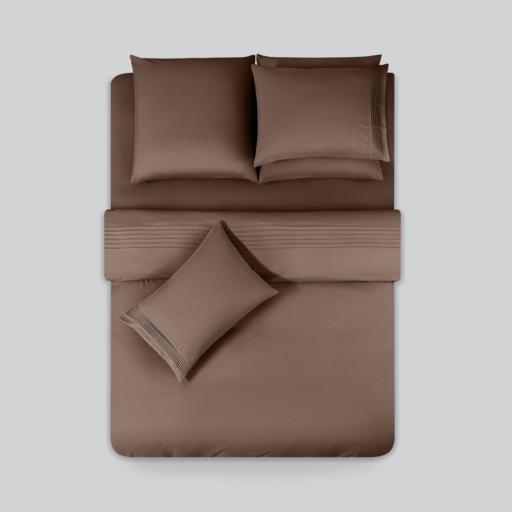 Комплект постельного белья Sleepix Миоко коричневый Полуторный, размер Полуторный - фото 3