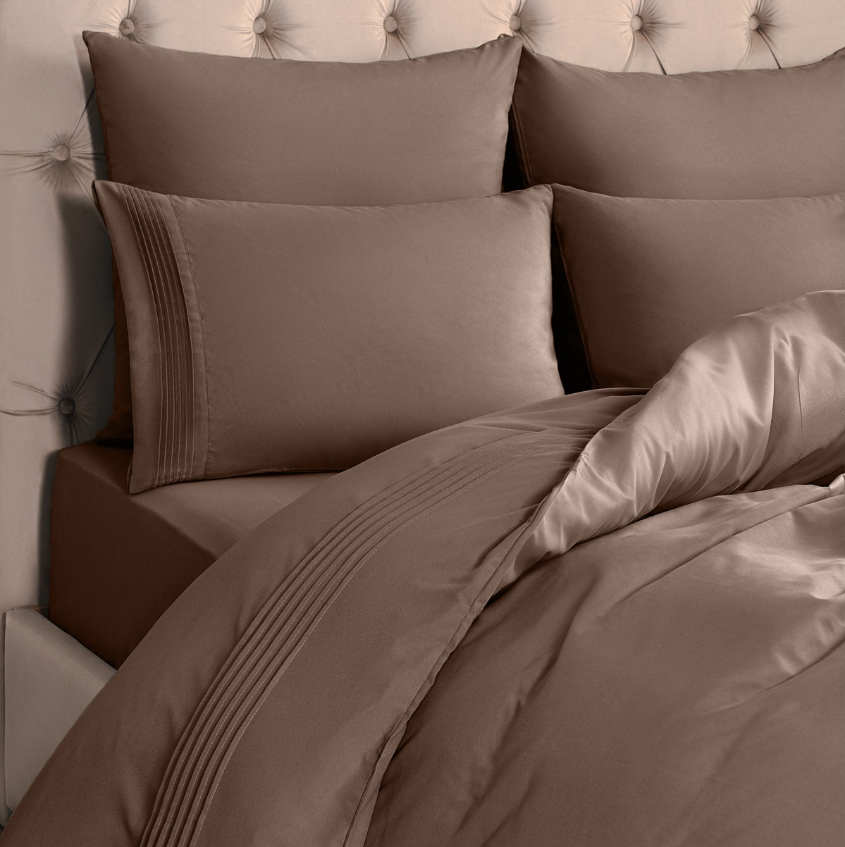 Комплект постельного белья Sleepix Миоко коричневый Полуторный, размер Полуторный - фото 4