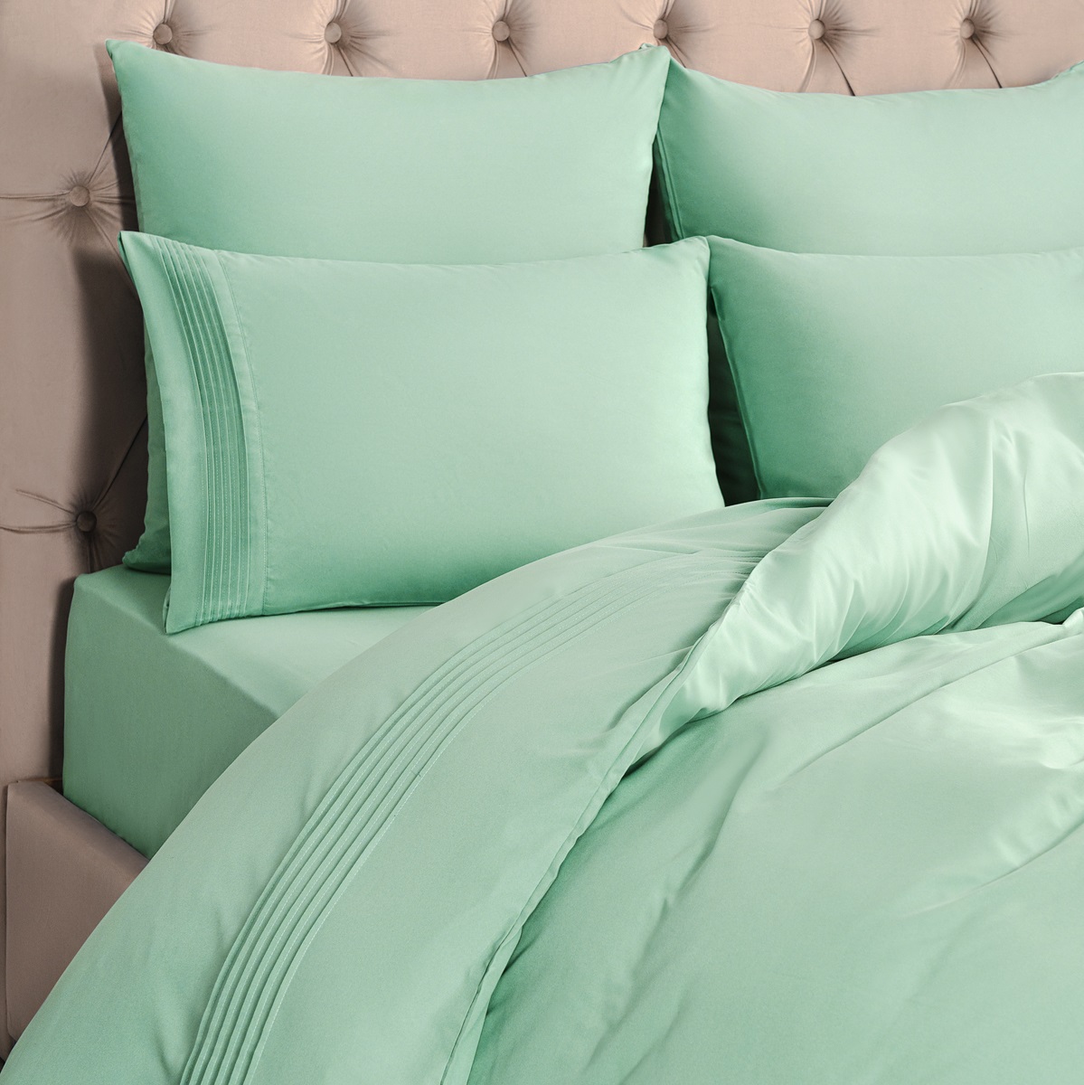 Комплект постельного белья Sleepix Миоко мятный Полуторный, размер Полуторный - фото 4