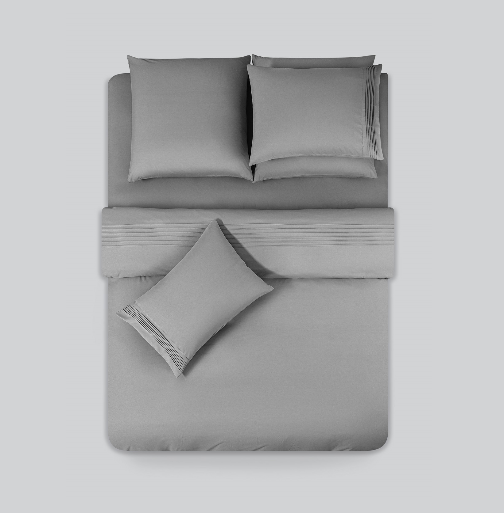 Комплект постельного белья Sleepix Миоко серый Полуторный, размер Полуторный - фото 3