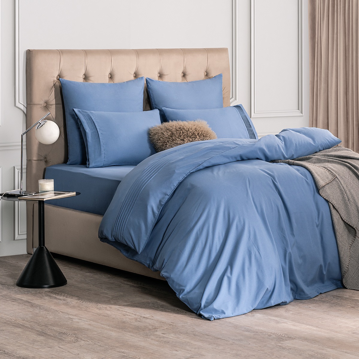 Комплект постельного белья Sleepix Миоко синий Полуторный, размер Полуторный - фото 2